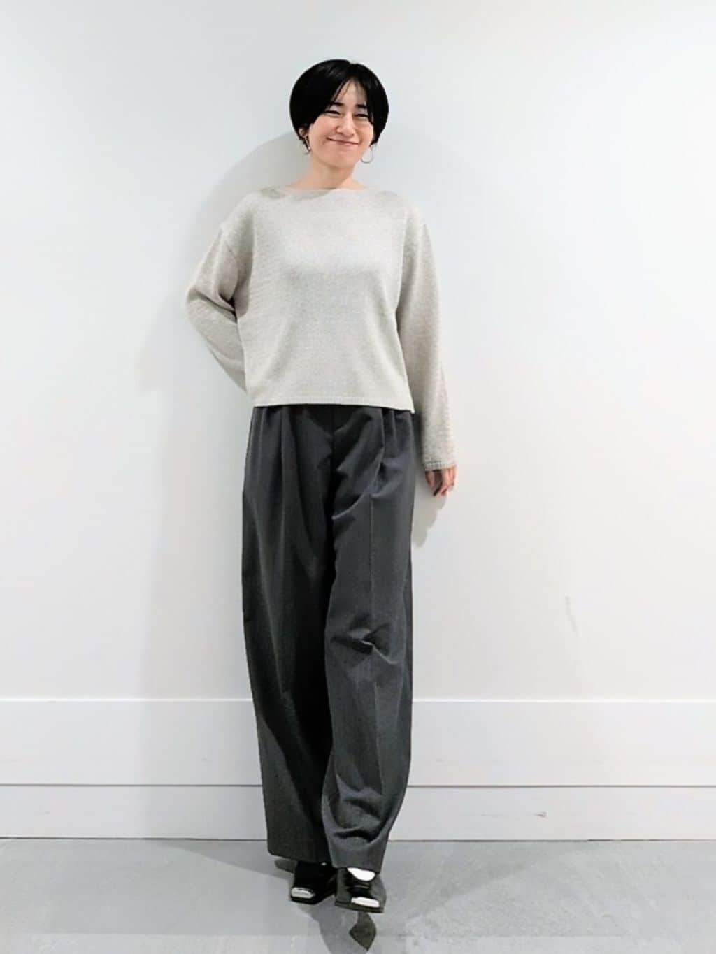 ミズタさんの「UNTITLED｜◆【洗える/光沢感】ファンシーヤーンニット」を使ったコーディネート