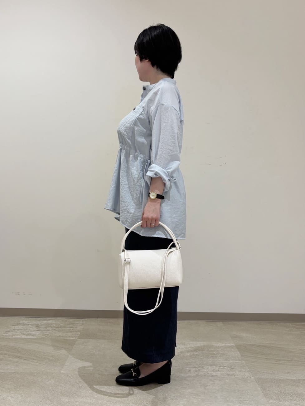 marikoさんの「grove｜高評価！【体型カバー・洗える】シアーサファリシャツジャケット」を使ったコーディネート
