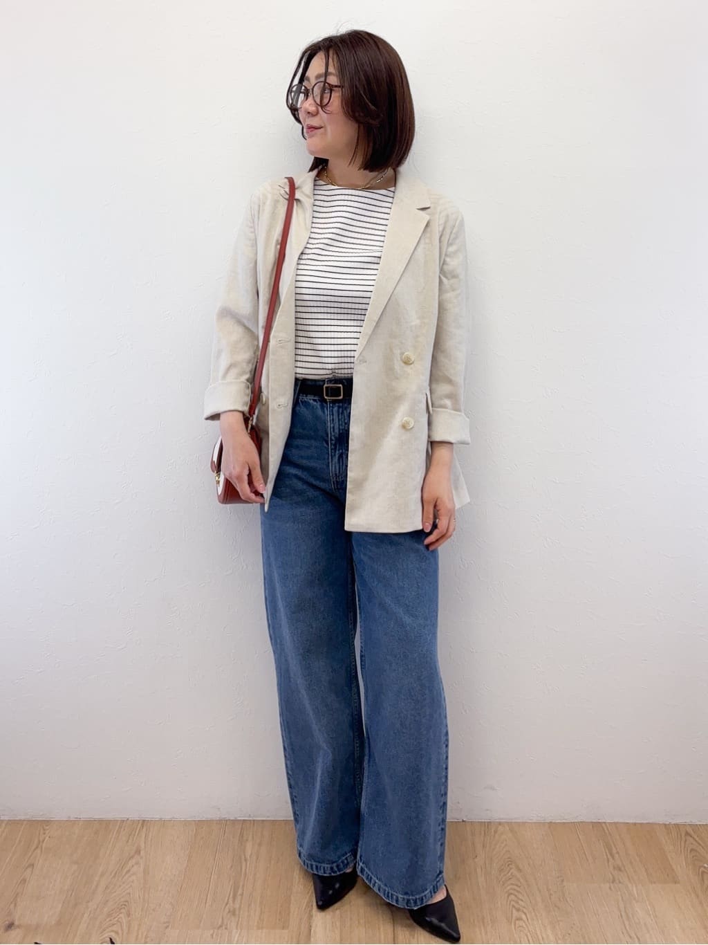 Takeさんの「OPAQUE.CLIP｜【UV／接触冷感】ダブルブレストジャケット《防シワ加工／洗える》」を使ったコーディネート