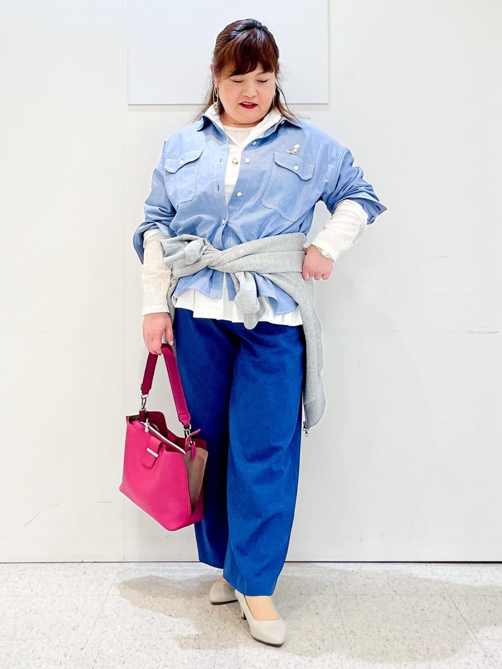 kimmyさんの「Reflect｜【羽織にも◎】ダンガリーシャツ」を使ったコーディネート