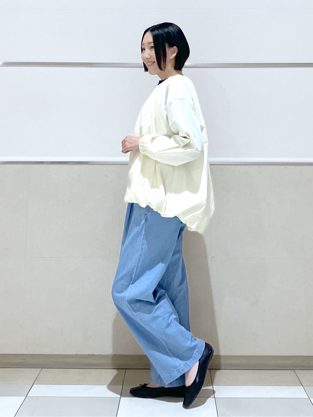 eriko さんの「Dessin｜【洗える】コットンナイロンバルーンヘムブルゾン」を使ったコーディネート