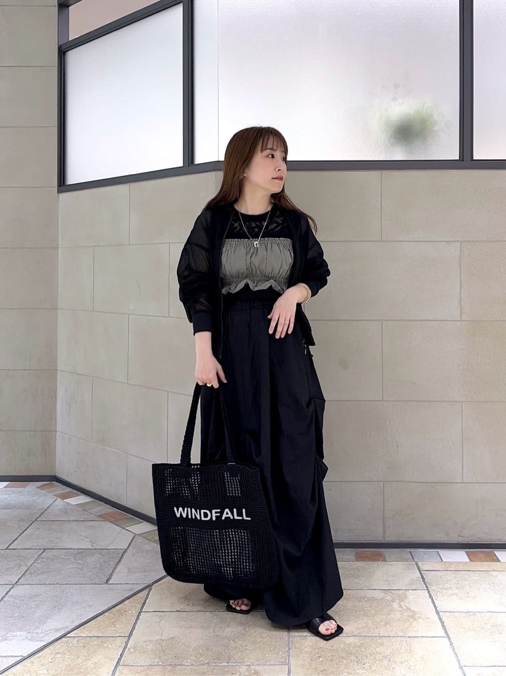 よねさんの「INDIVI｜メッシュブルゾン」を使ったコーディネート