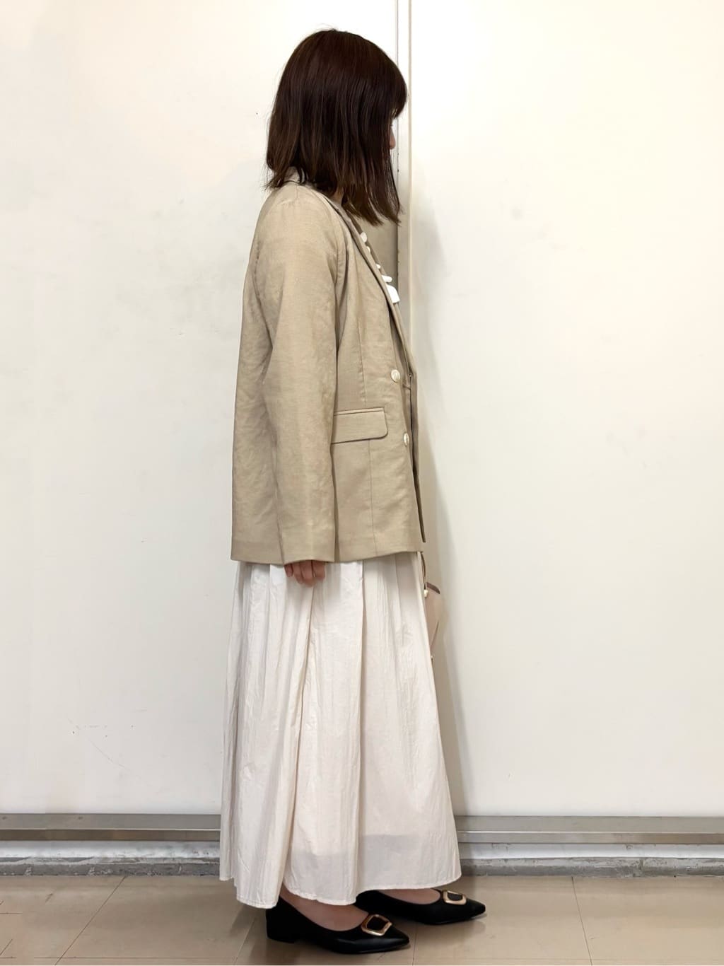 やまさんの「OPAQUE.CLIP｜【UV／接触冷感】ダブルブレストジャケット《防シワ加工／洗える》」を使ったコーディネート