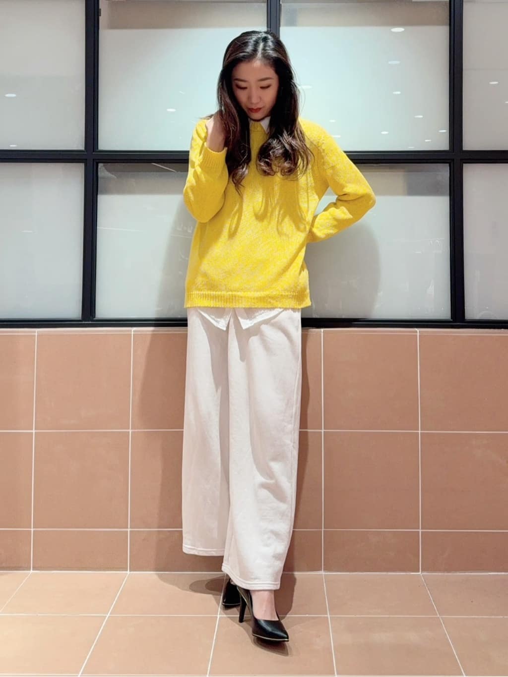 kaoriさんの「ESPERANZA｜◆【晴雨兼用/12時間パンプス】約8.5cm　歩きやすくて疲れにくい」を使ったコーディネート