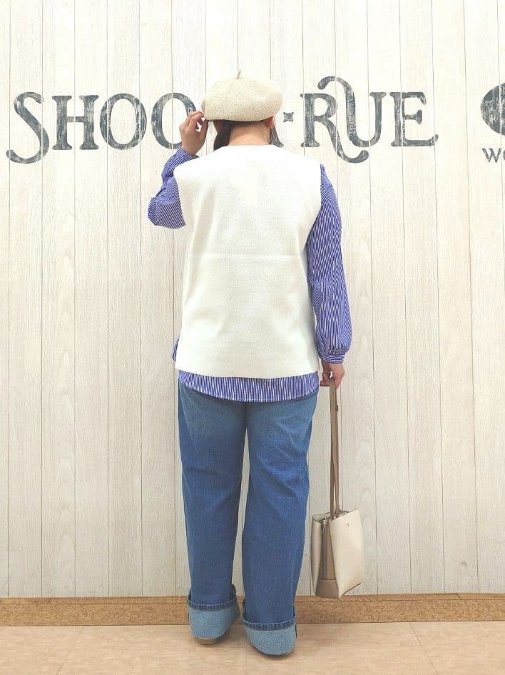 とろろさんの「SHOO･LA･RUE｜【SHOO・LA・RUE DENIM/SS-LL】程よい厚みの ストレートデニムパンツ（10.5オン」を使ったコーディネート