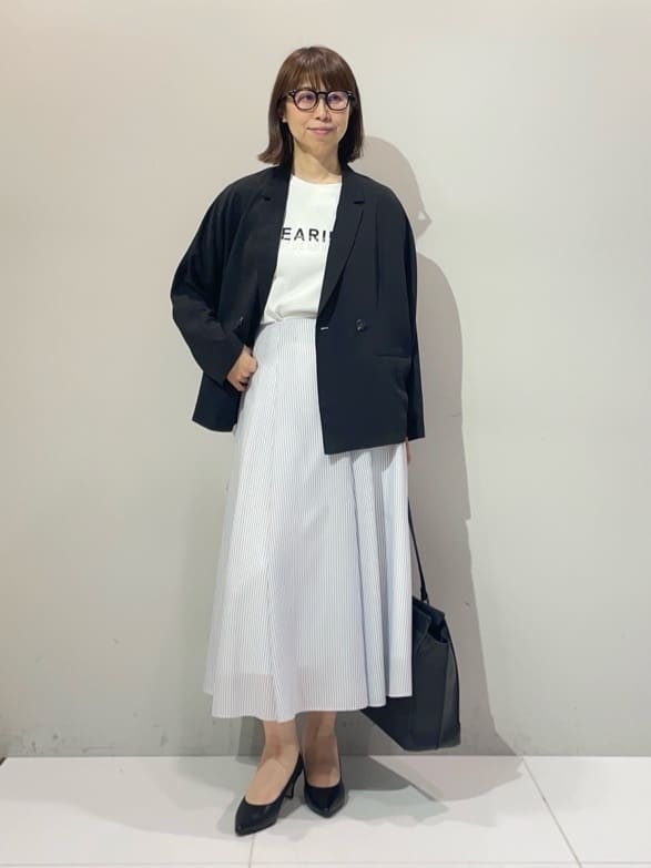 murayamaさんの「INDIVI｜【接触冷感／透湿／着る日傘】ドルマンダブルジャケット」を使ったコーディネート