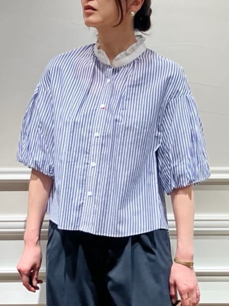 TSUKUIさんの「DRESSTERIOR｜【otonaMUSE5月号掲載/ウォッシャブル】ロンドンストライプクレリックブラウス」を使ったコーディネート