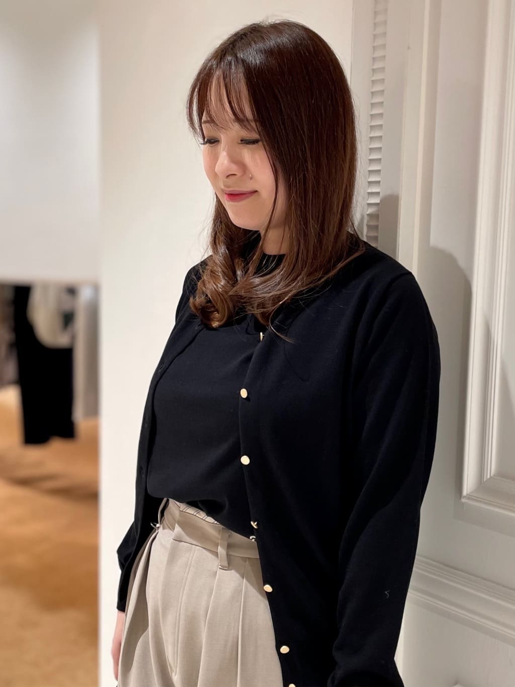 minowaさんの「DRESSTERIOR｜【ウォッシャブル】コットンシルク カーディガン」を使ったコーディネート