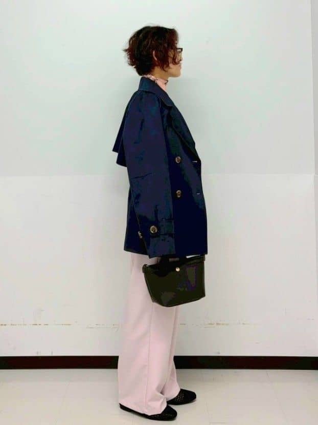 くまみさんの「OPAQUE.CLIP｜ミドルトレンチコート【洗濯機OK】」を使ったコーディネート