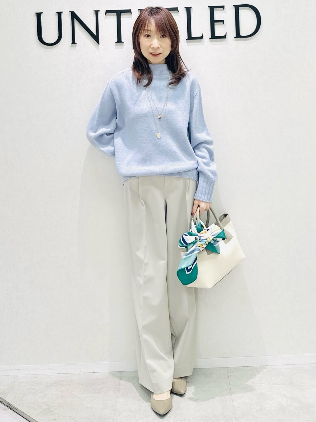 Miwaさんの「UNTITLED｜【洗える】スポンディッシュ ボトルネックニット」を使ったコーディネート