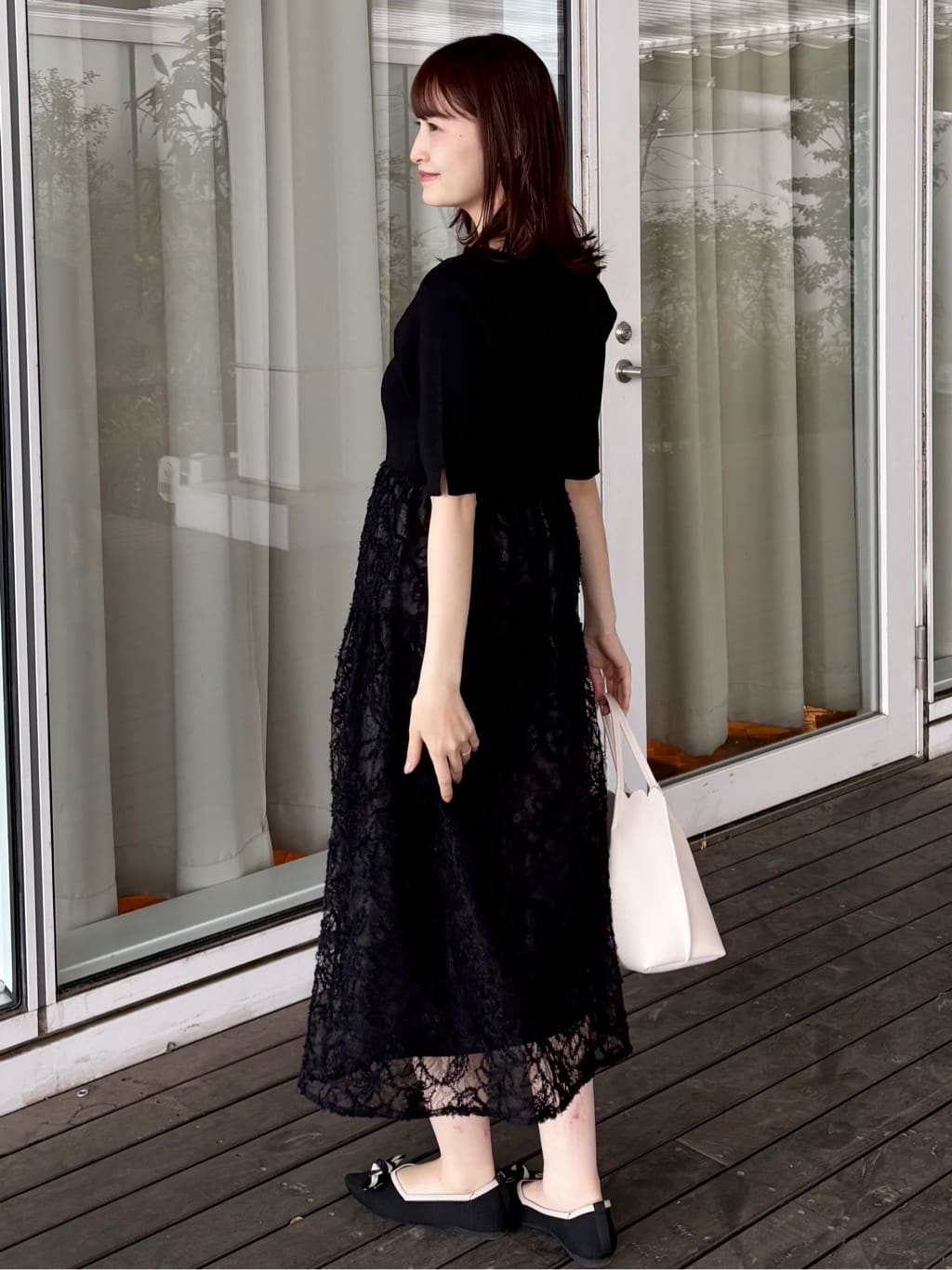 みさかさんの「index｜《ツインセット》カーディガン&times;ニットドッキングワンピース【洗濯機OK】」を使ったコーディネート