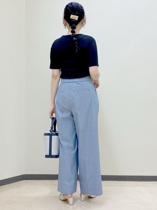  beni_gingerさんの「Reflect｜【インナーにおすすめ◎】クルーネックストレッチリブトップス」を使ったコーディネート
