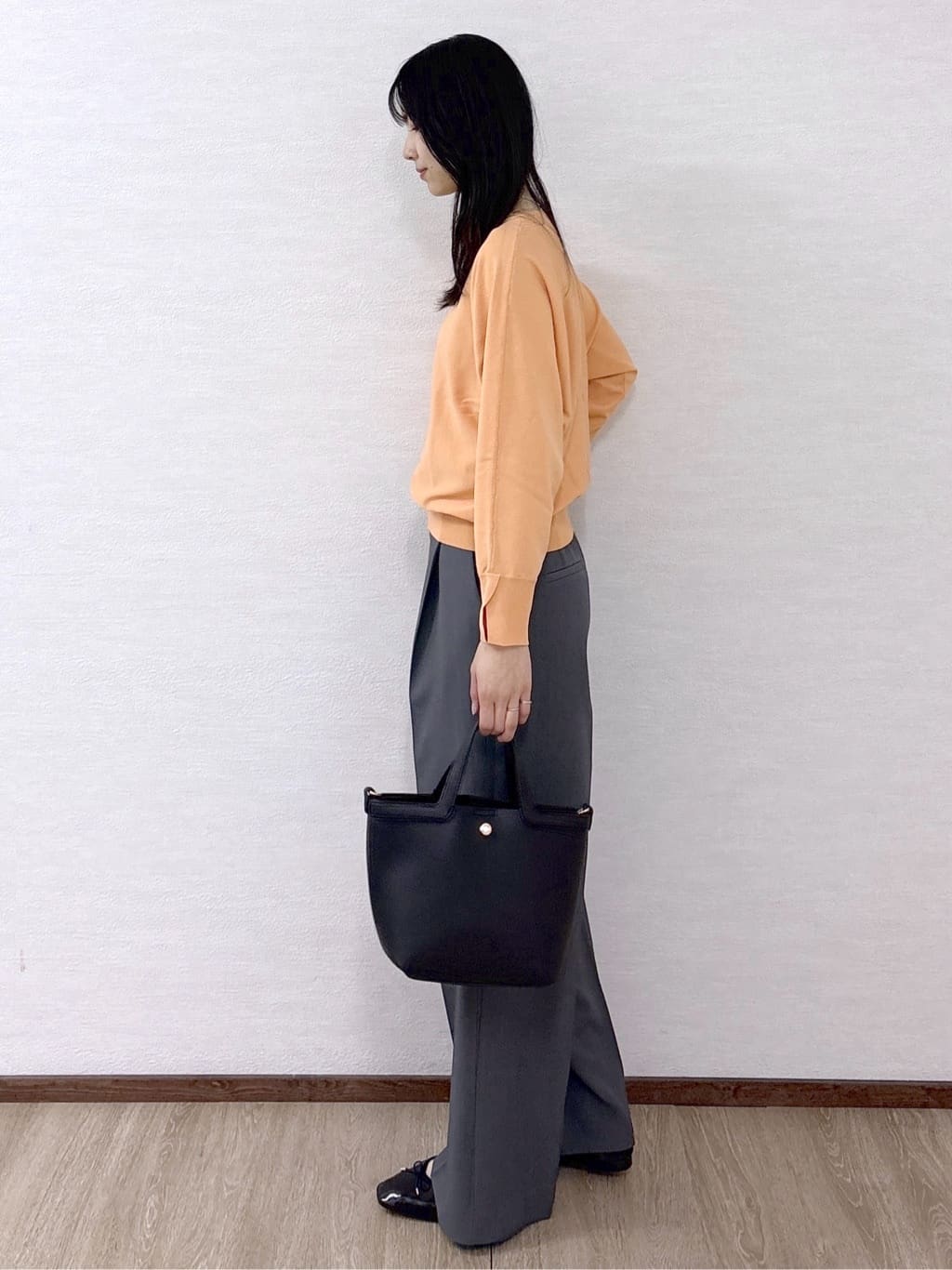 sachikoさんの「OPAQUE.CLIP｜リラクシードルマンスリーブニット【洗濯機OK／抗ピル】」を使ったコーディネート