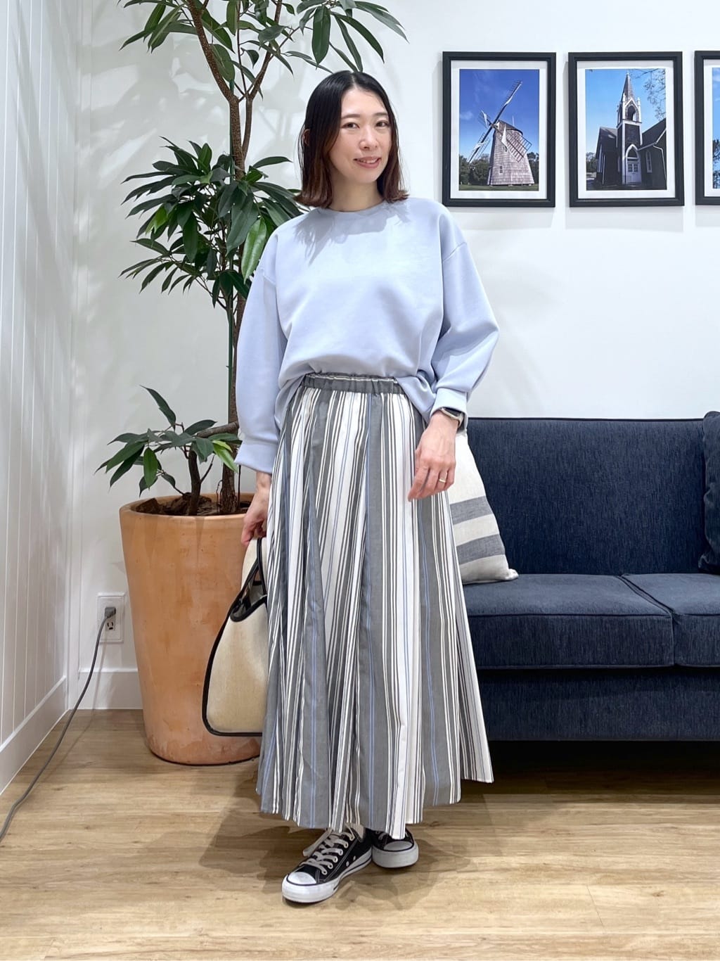 canaさんの「Dessin｜【洗える】8分袖ボンディングカットソー」を使ったコーディネート