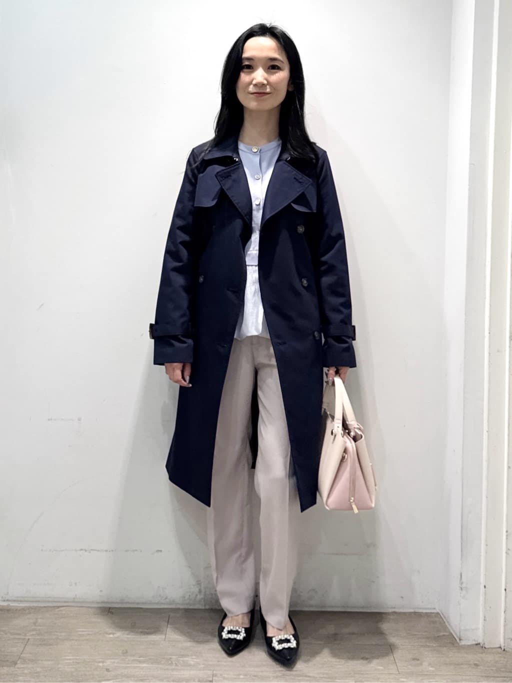 yuicciさんの「OPAQUE.CLIP｜撥水トレンチコート【洗濯機OK／花粉対応】《XS～3L》」を使ったコーディネート