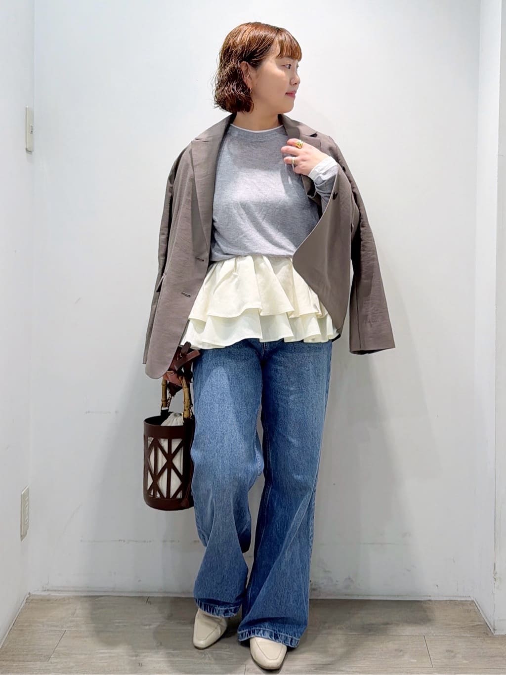 sumicaさんの「OPAQUE.CLIP｜シングルテーラードジャケット【洗える／裏地なし】」を使ったコーディネート