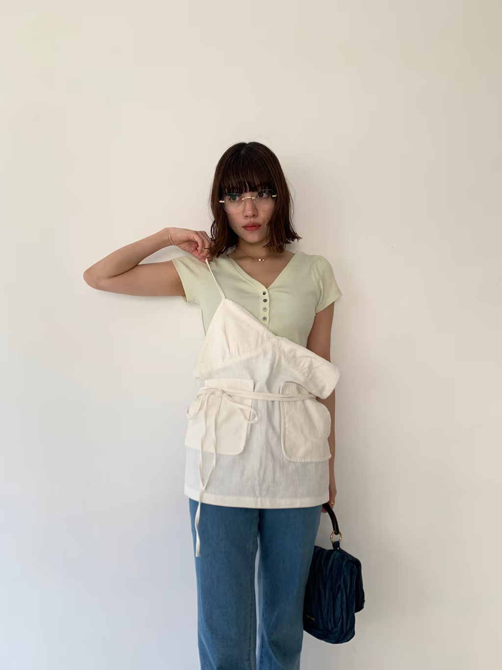 miyu maesakaさんの「CODE A｜M everyday rib button tee」を使ったコーディネート