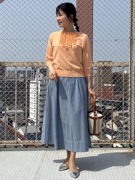  beni_gingerさんの「Reflect｜フロントフリルデザインニット」を使ったコーディネート