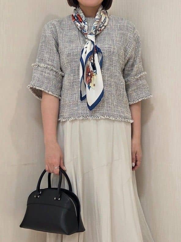naokoさんの「UNTITLED｜◆【洗える】ツイードドルマンブラウス」を使ったコーディネート