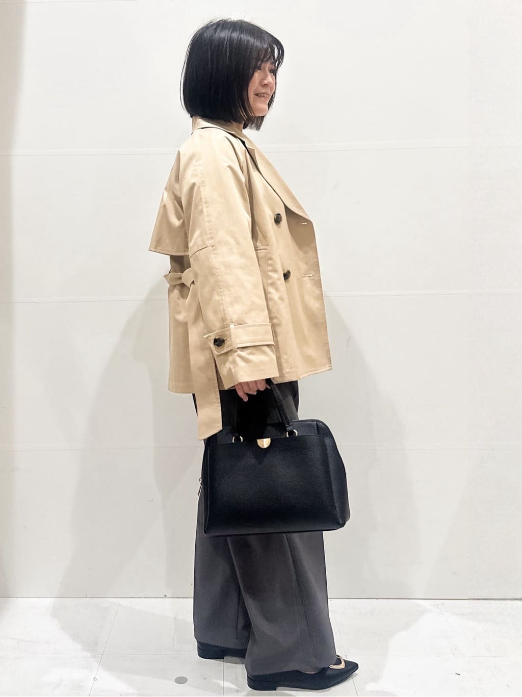 Minさんの「OPAQUE.CLIP｜ミドルトレンチコート【洗濯機OK】」を使ったコーディネート
