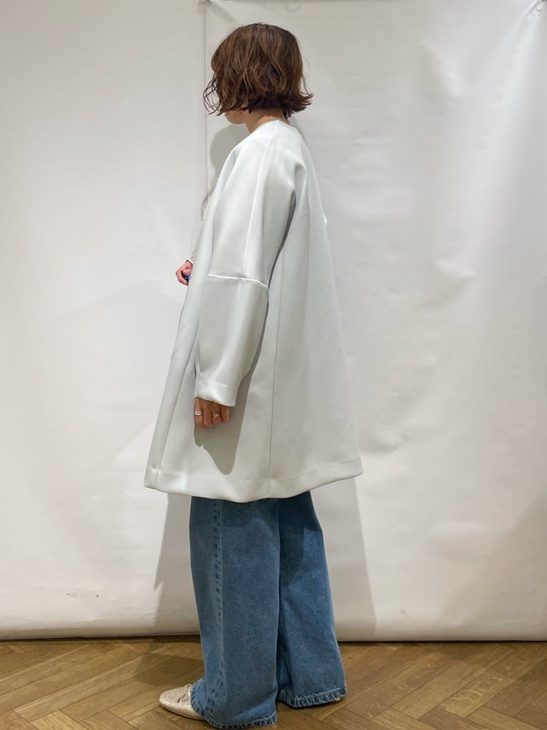 なかさんの「index｜フリルキーネックシャツ【洗濯機OK／イージーアイロン／防シワ】《XS～LL／7col》」を使ったコーディネート