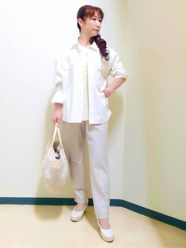 花さんの「Reflect｜【羽織にも◎】ダンガリーシャツ」を使ったコーディネート