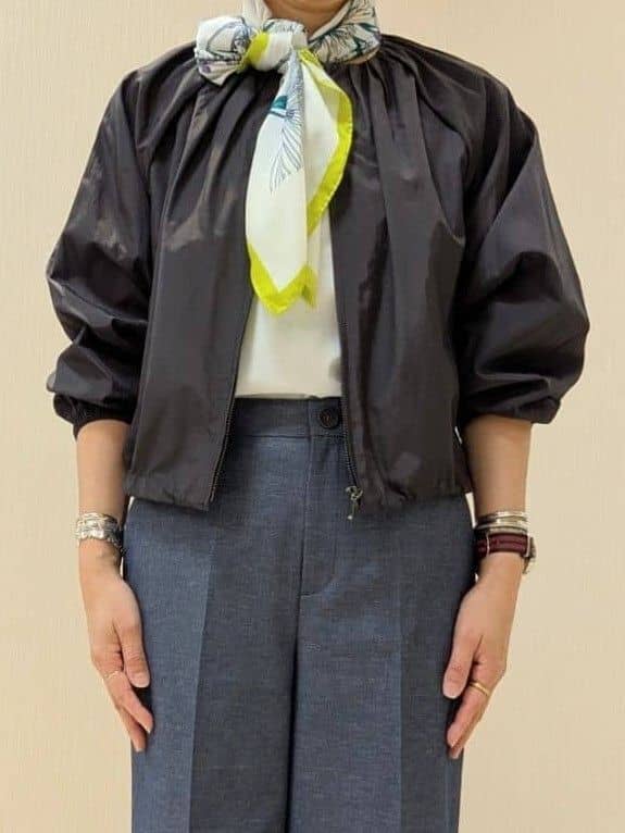 u-macoさんの「UNTITLED｜◆【セットアップ可/はっ水】シャイニータイプライターブルゾン」を使ったコーディネート