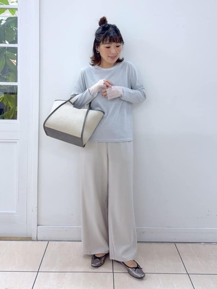 Osawaさんの「Dessin｜【洗える】シアーチュールポイントカットソー」を使ったコーディネート