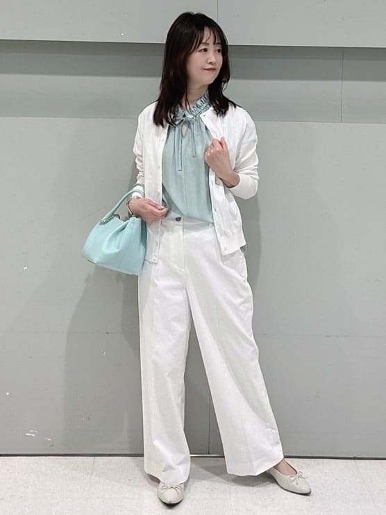 makiさんの「UNTITLED｜◆【9色展開/アンサンブル可】コットンクルーネックカーディガン」を使ったコーディネート