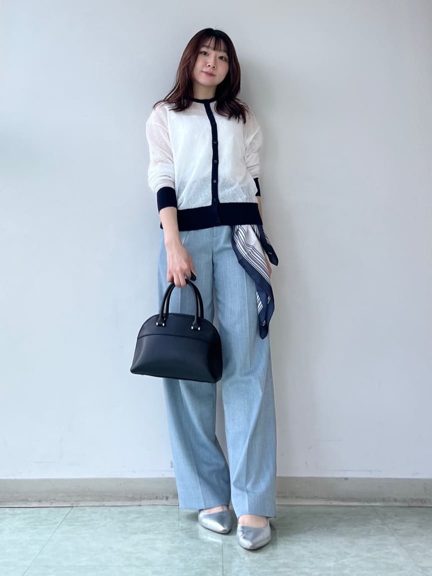 KAHOさんの「UNTITLED｜【洗える】シアーニットカーディガン」を使ったコーディネート