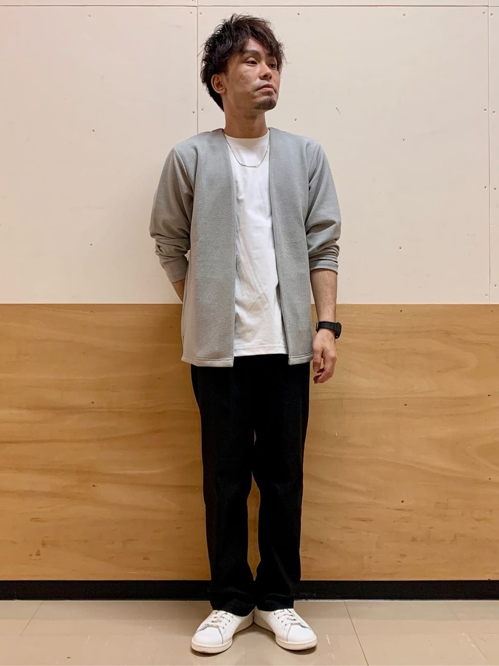 MATUさんの「THE SHOP TK｜【2点セット】カーディガン＋半袖Tシャツ 洗濯機OK」を使ったコーディネート