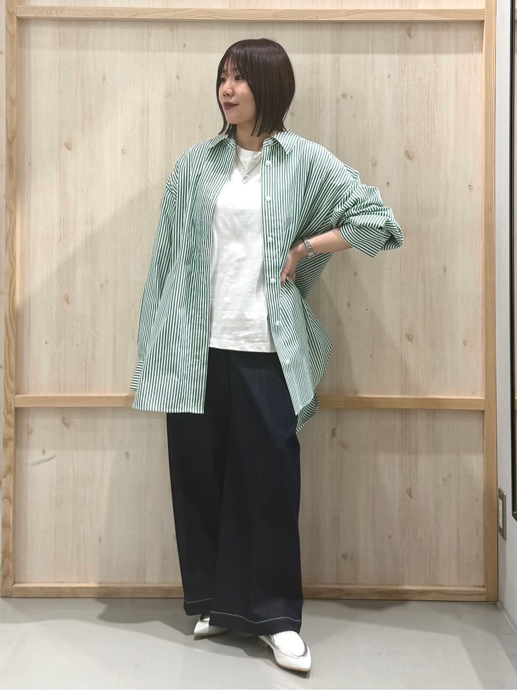 nanaさんの「THE SHOP TK｜【POLO BCS 別注】ワンポイント刺繍T」を使ったコーディネート