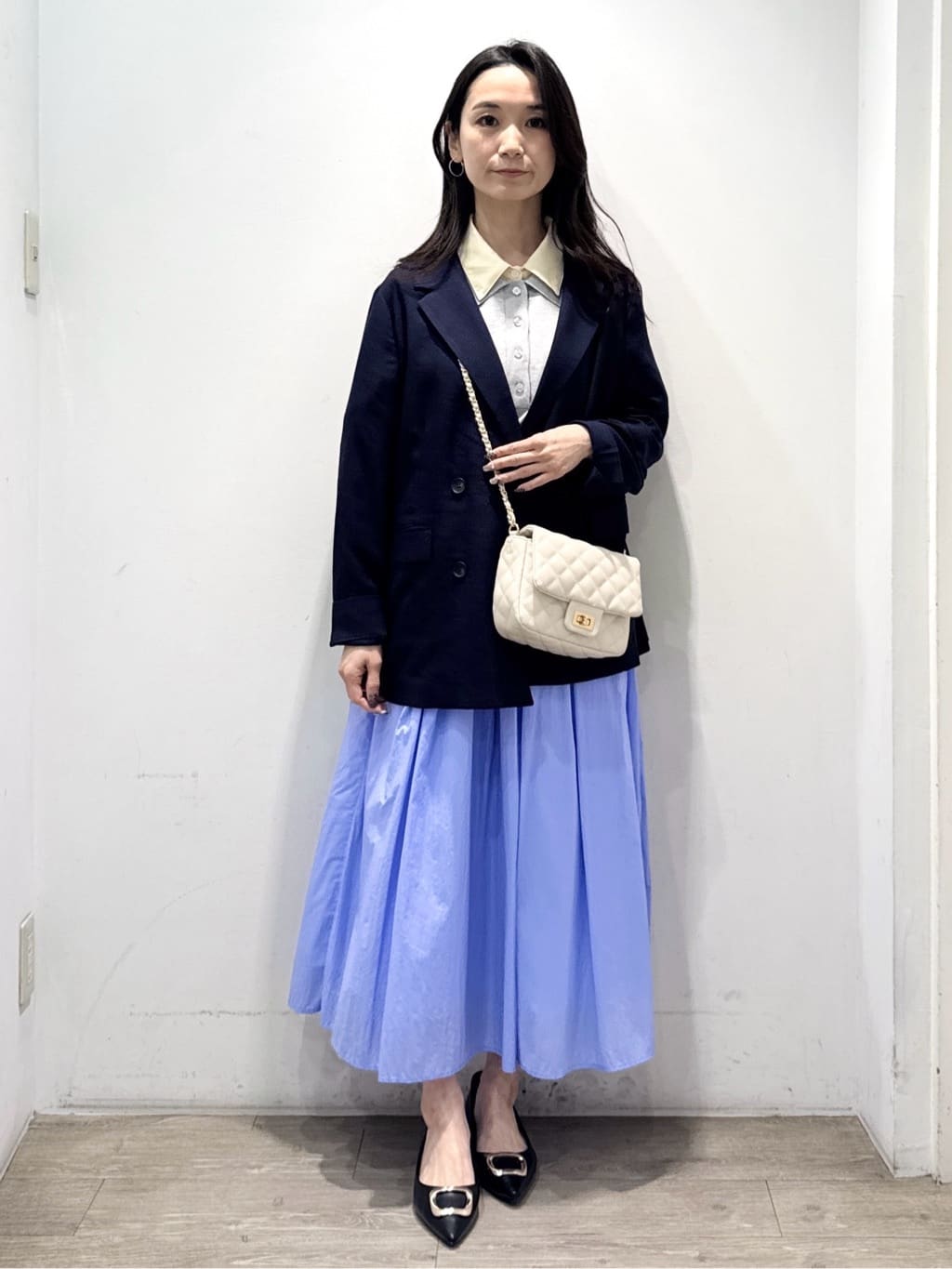 yuicciさんの「OPAQUE.CLIP｜【UV／接触冷感】ダブルブレストジャケット《防シワ加工／洗える》」を使ったコーディネート