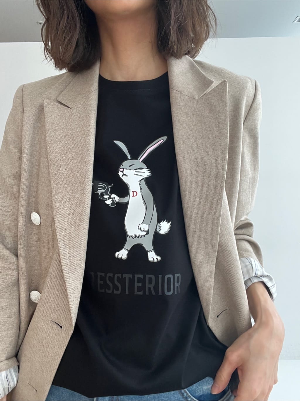 misaさんの「DRESSTERIOR｜【セットアップ可】リネンブレンドダブルブレストジャケット」を使ったコーディネート