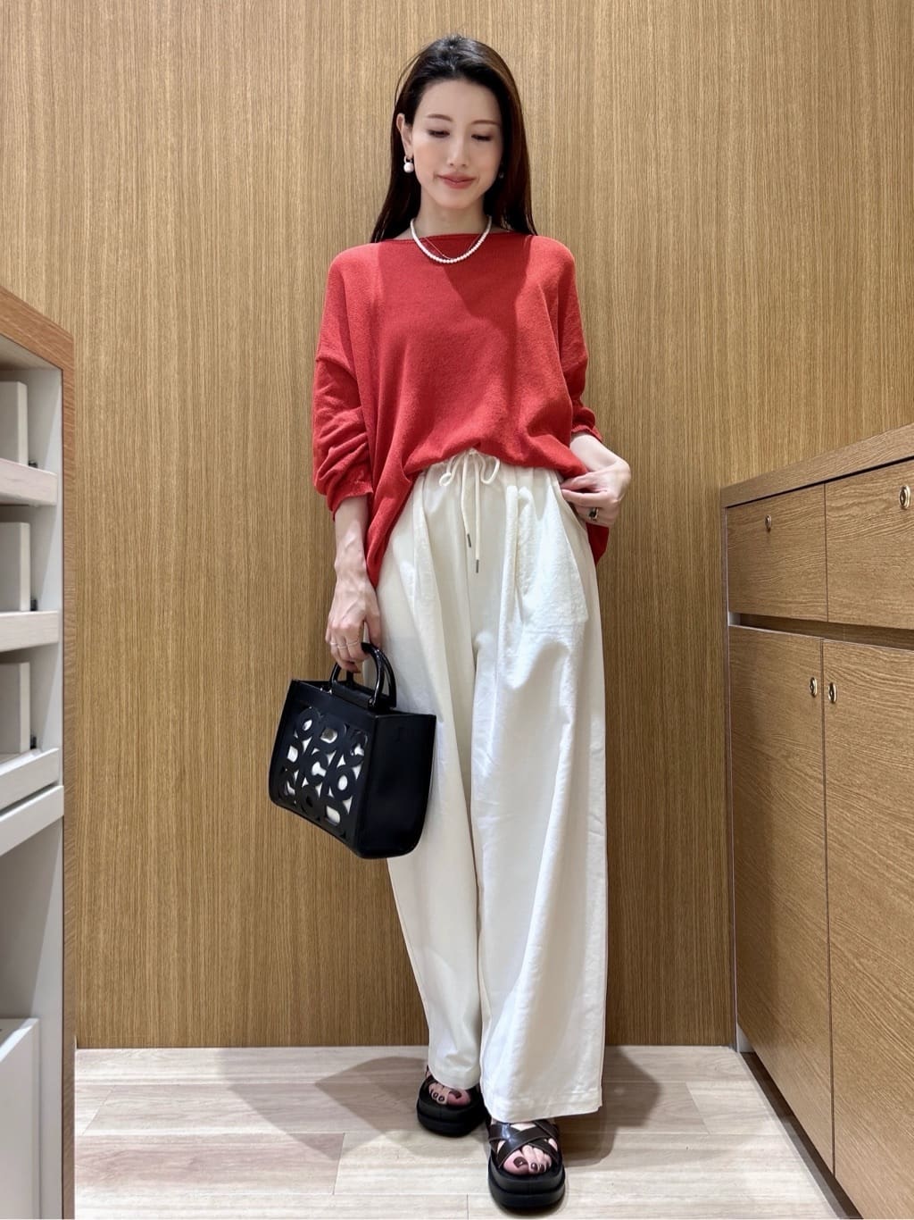 maiさんの「OPAQUE.CLIP｜麻混リラクシーニット【洗濯機OK】」を使ったコーディネート