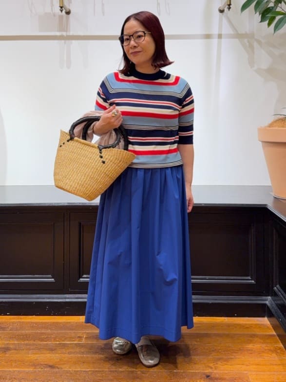 Asamiさんの「DRESSTERIOR｜◆【otonaMUSE5月号掲載】コットンシルクマルチボーダーニット」を使ったコーディネート