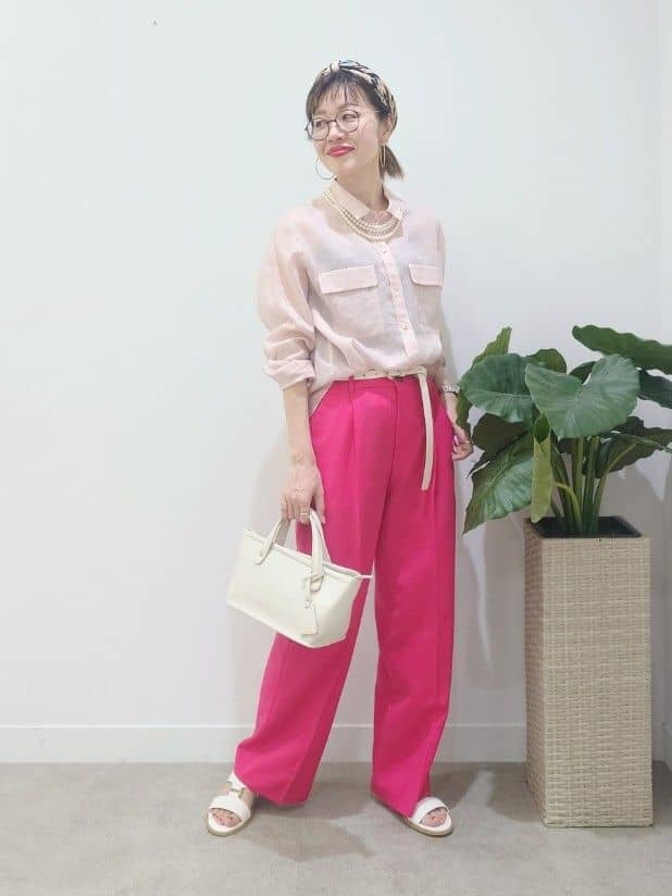 MUTSUKOさんの「UNTITLED｜【接触冷感】ドライタッチシャツ」を使ったコーディネート