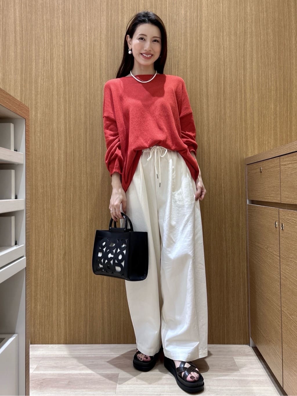 maiさんの「OPAQUE.CLIP｜麻混リラクシーニット【洗濯機OK】」を使ったコーディネート