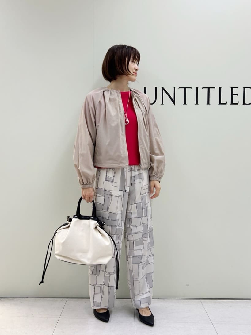 Mikiさんの「UNTITLED｜【11色展開/体型カバー】前後2WAYフレンチスリーブニット」を使ったコーディネート