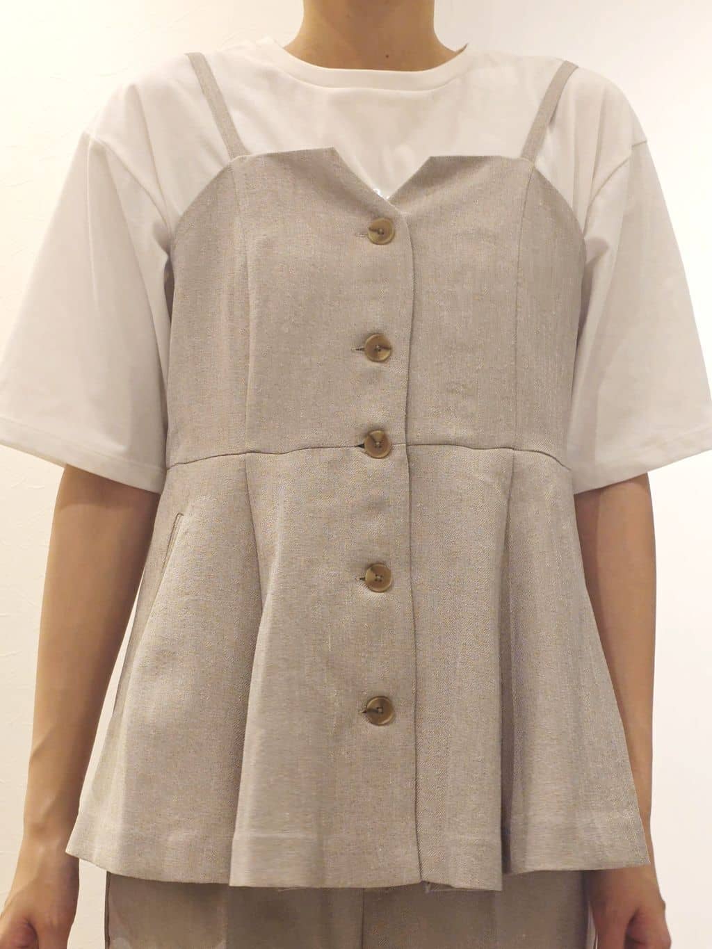 ケイさんの「grove｜【UVカット/接触冷感】プリントアソート5分袖Tシャツ」を使ったコーディネート