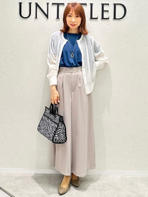 Miwaさんの「UNTITLED｜【きれいめ／接触冷感／日本製】ハンカチスリーブプルオーバー」を使ったコーディネート