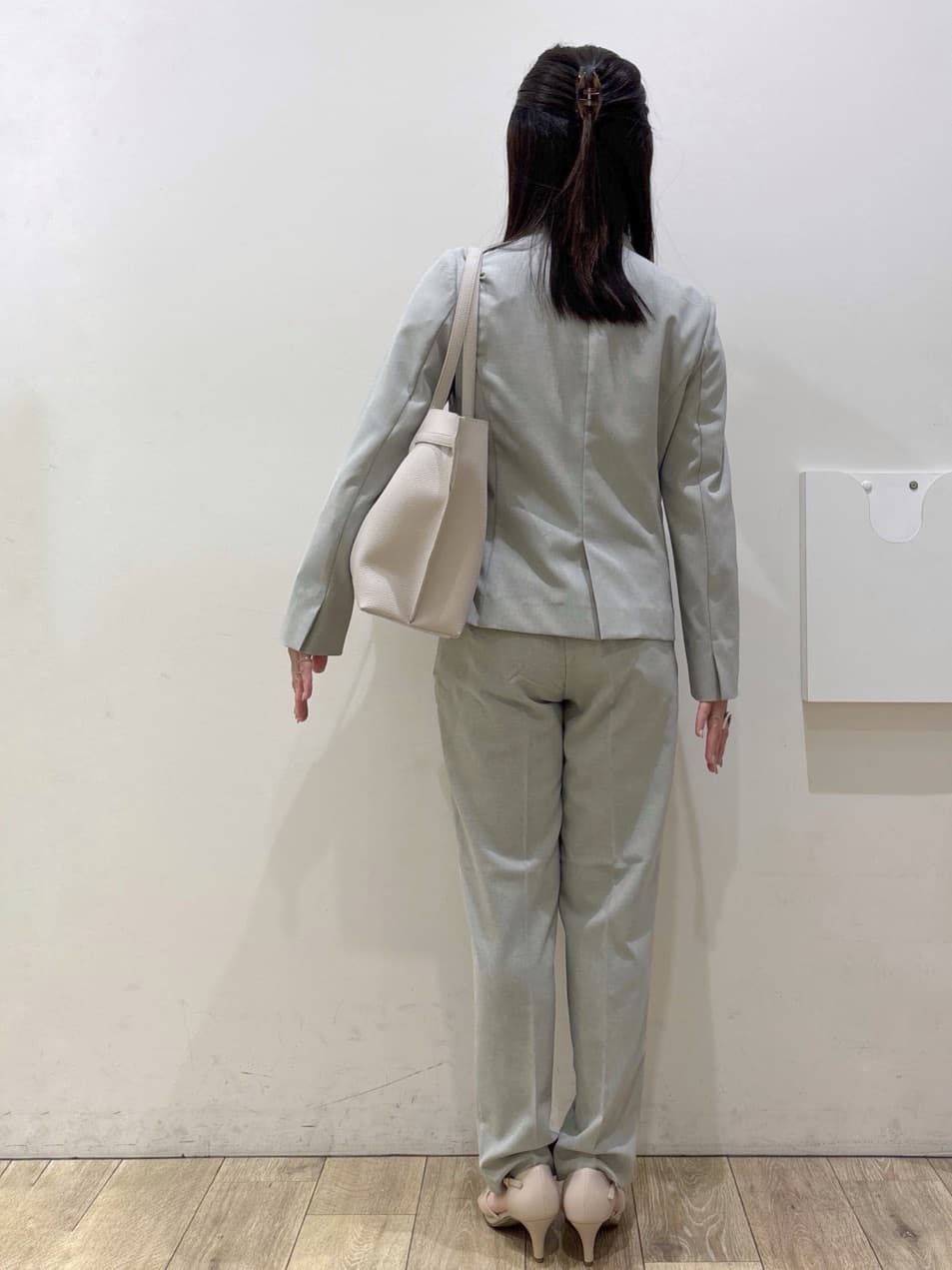 mameさんの「index｜【接触冷感／吸水速乾】ノーカラージャケット／セットアップ対応可《洗える／防シワ／ストレッチ》」を使ったコーディネート