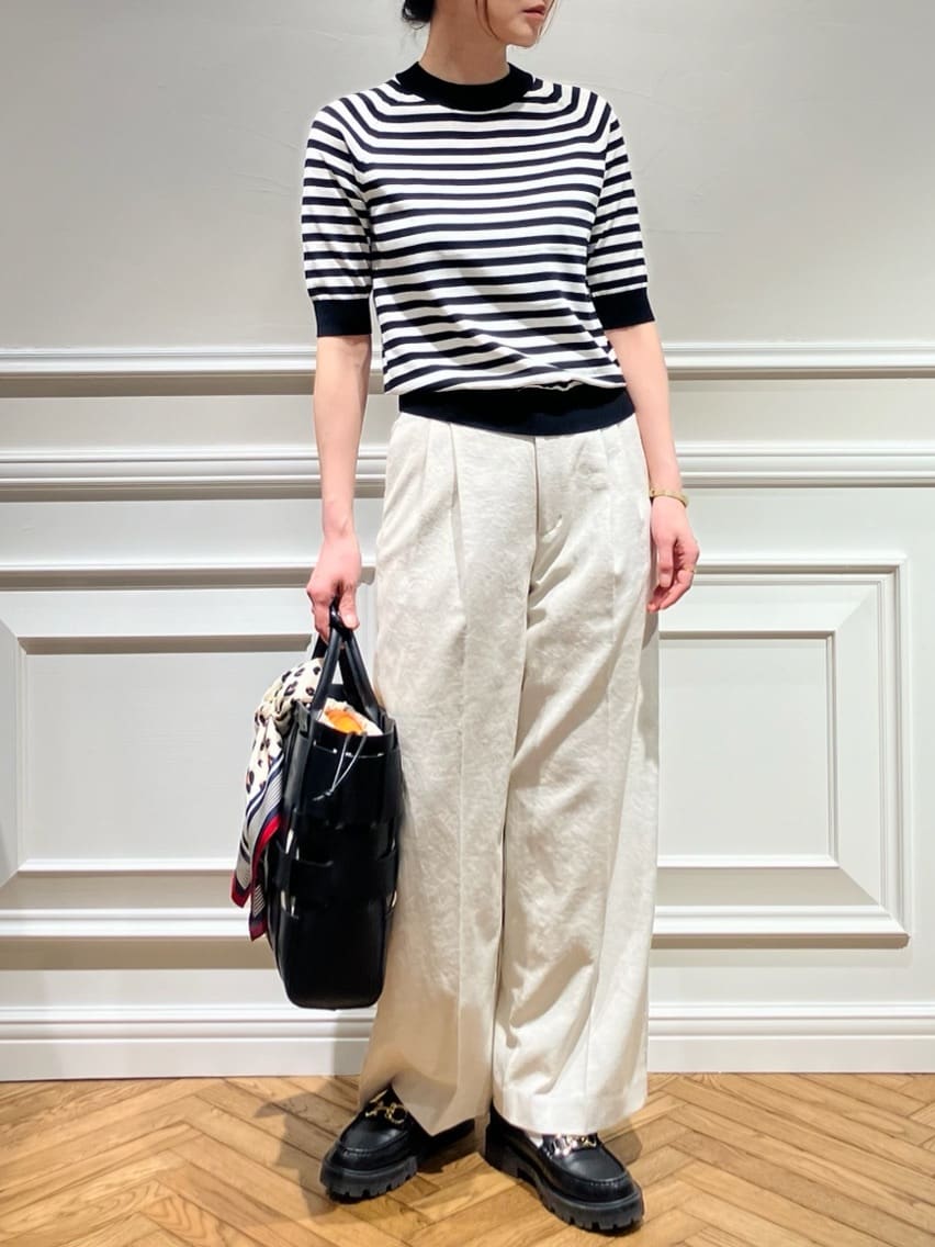 TSUKUIさんの「DRESSTERIOR｜【吸水速乾/セットアップ可】リネンブレンドオックス ワイドパンツ」を使ったコーディネート
