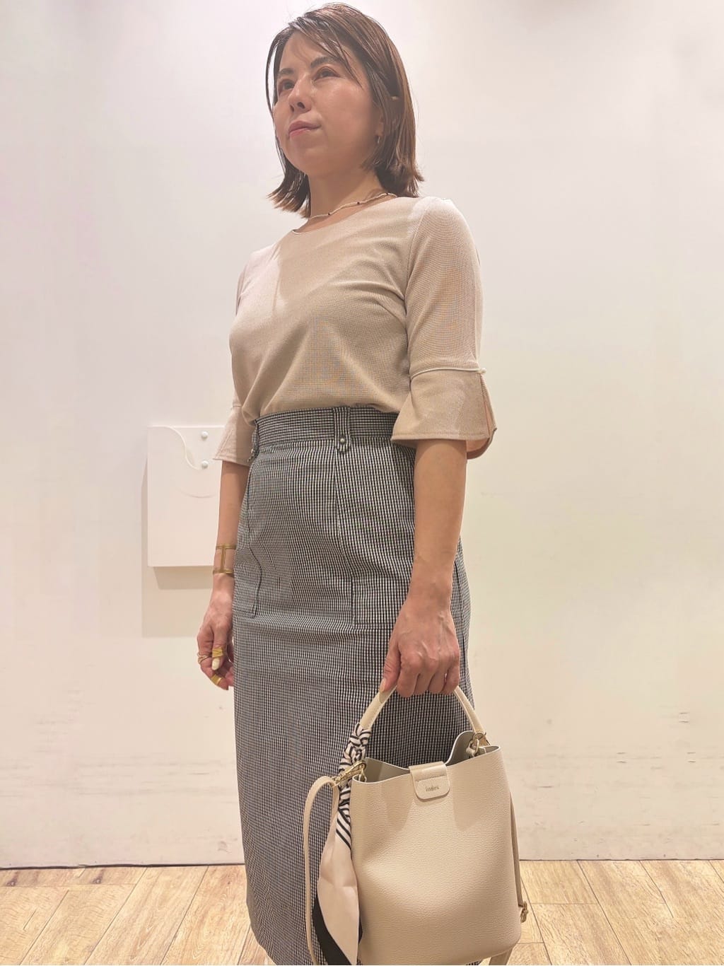 YUKOさんの「index｜クロスオーバルメタルリング」を使ったコーディネート