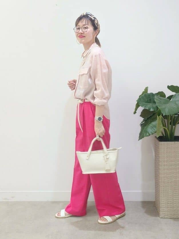 MUTSUKOさんの「UNTITLED｜【接触冷感】ドライタッチシャツ」を使ったコーディネート