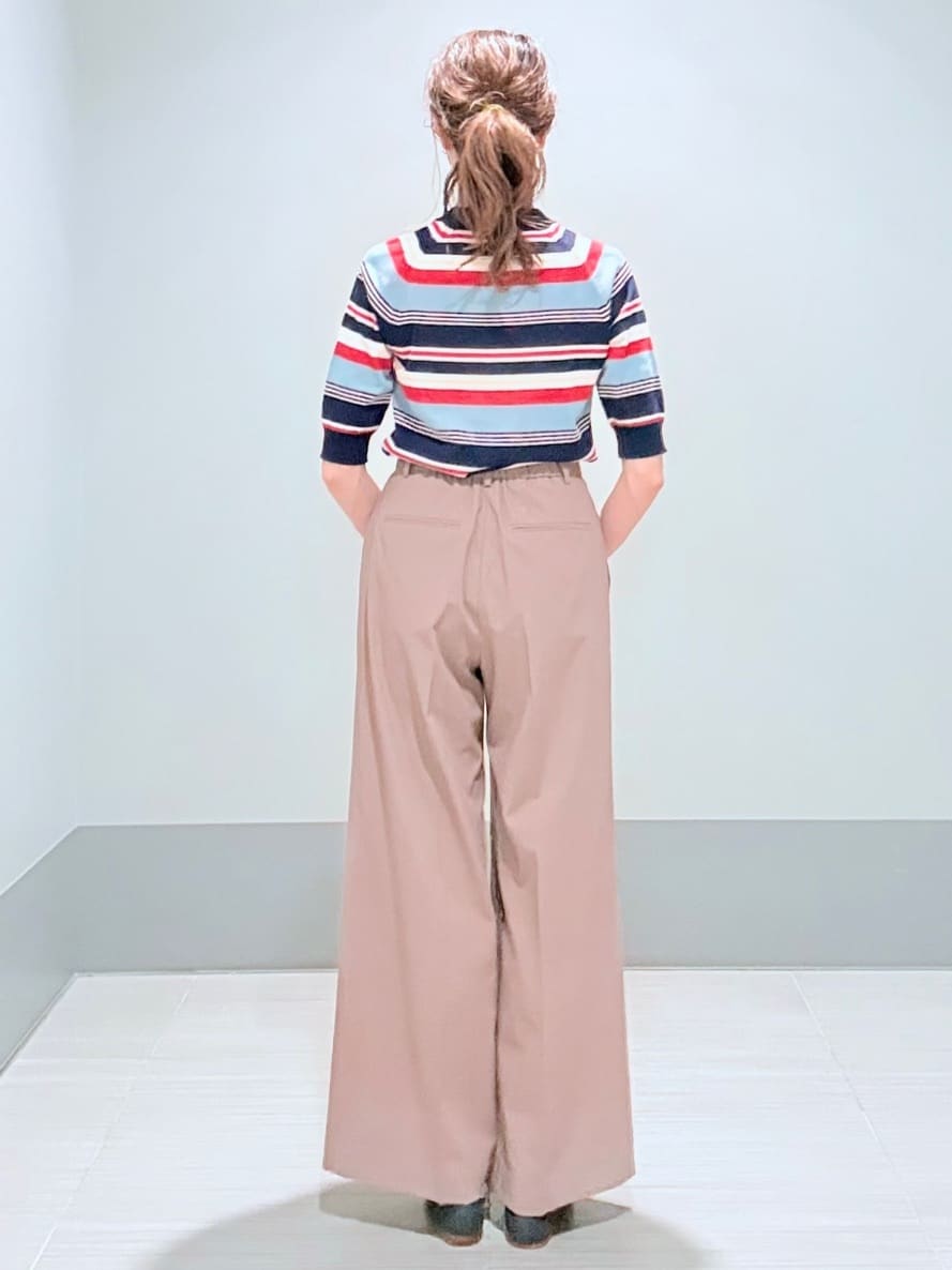 Yamaさんの「DRESSTERIOR｜【接触冷感/セットアップ可】ストレッチ ワイドパンツ」を使ったコーディネート