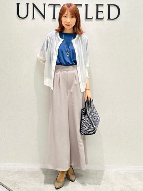 Miwaさんの「UNTITLED｜【きれいめ／接触冷感／日本製】ハンカチスリーブプルオーバー」を使ったコーディネート
