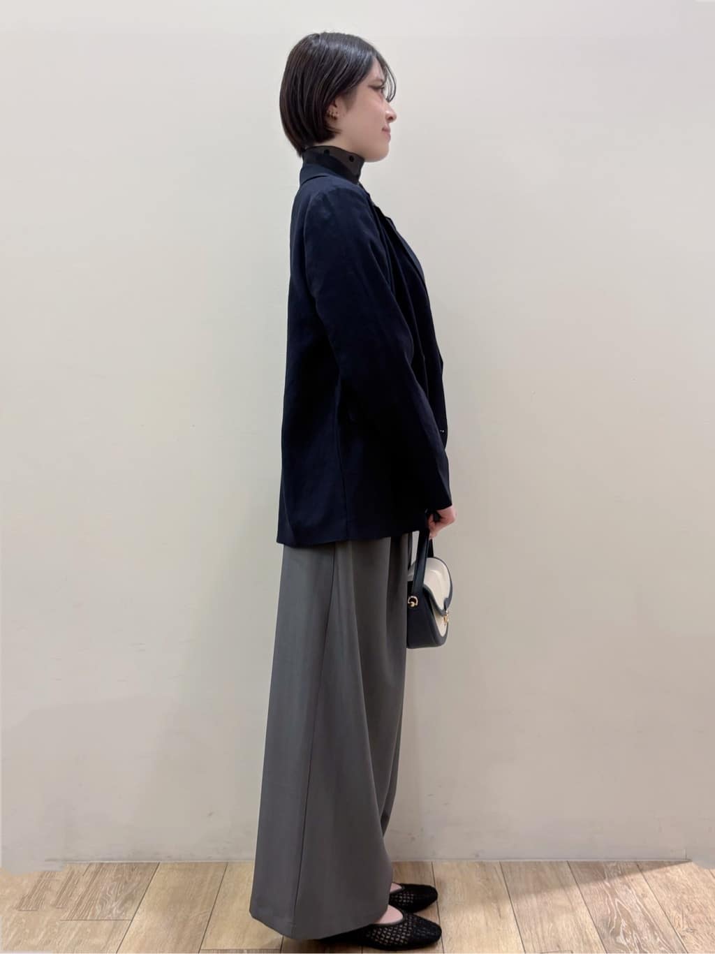 RINさんの「OPAQUE.CLIP｜リラクシードルマンスリーブニット【洗濯機OK／抗ピル】」を使ったコーディネート