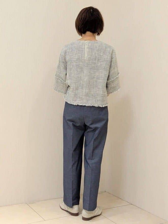 u-macoさんの「UNTITLED｜◆【洗える】ツイードドルマンブラウス」を使ったコーディネート