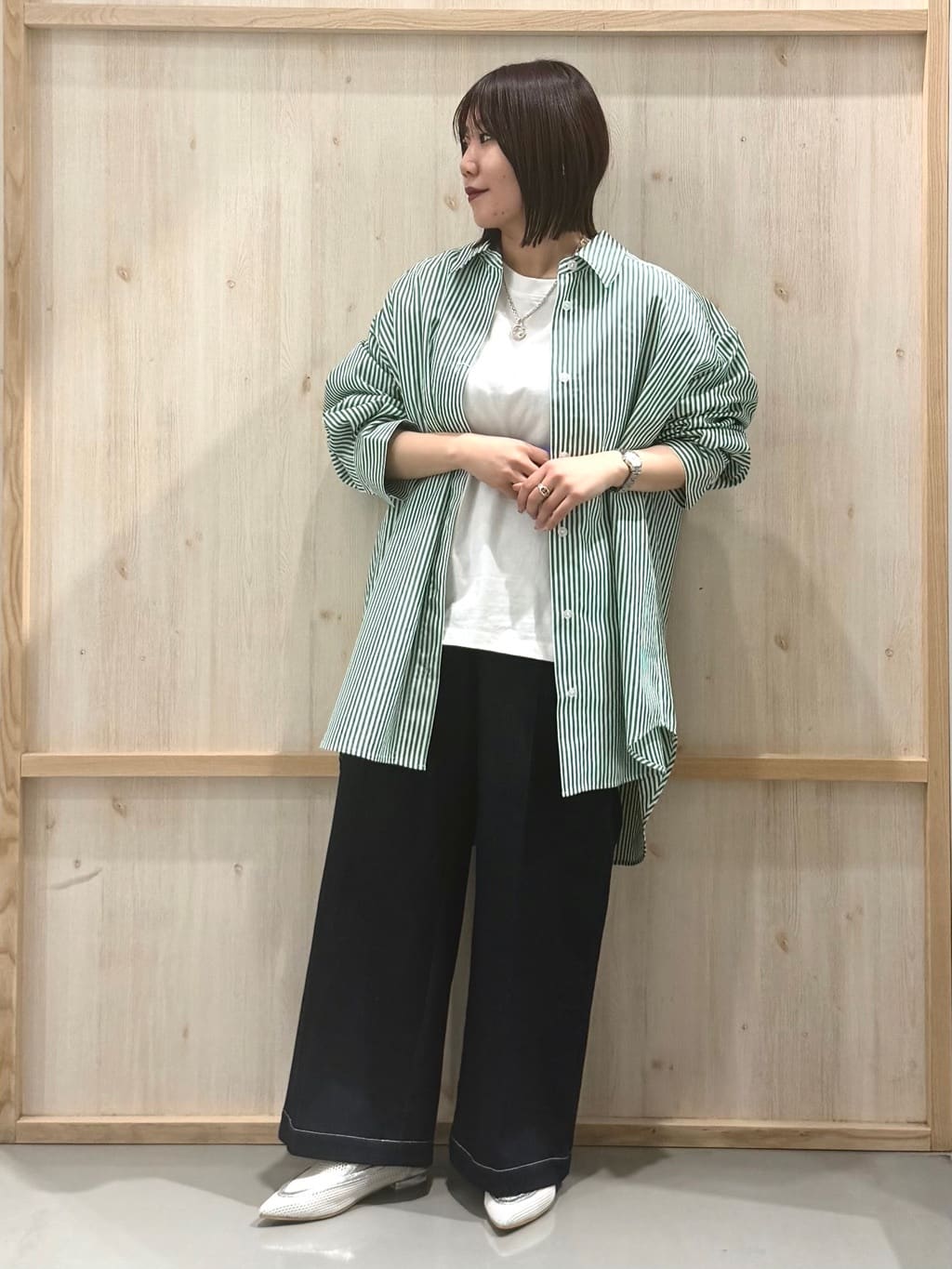nanaさんの「THE SHOP TK｜【POLO BCS 別注】ワンポイント刺繍T」を使ったコーディネート